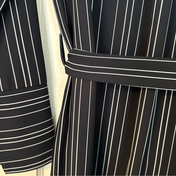 Zara Basics Kimono Longline Cardigan Striped Black & White Long Sleeve Size S - Picture 7 of 9